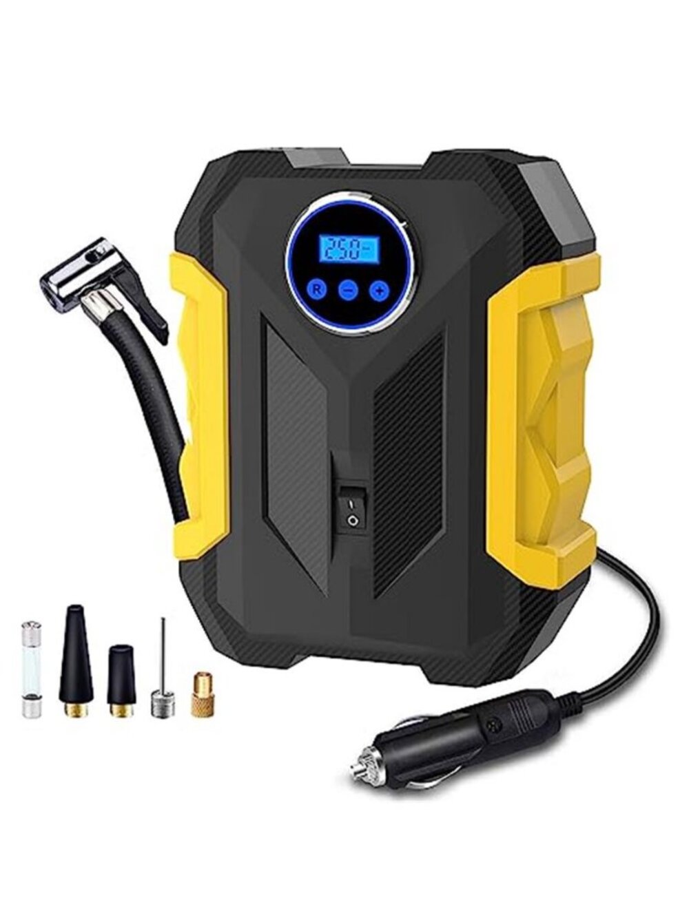 Digital Air Compressor for Car Auto Pump Portable Tire Inflator with LEDLight F2
